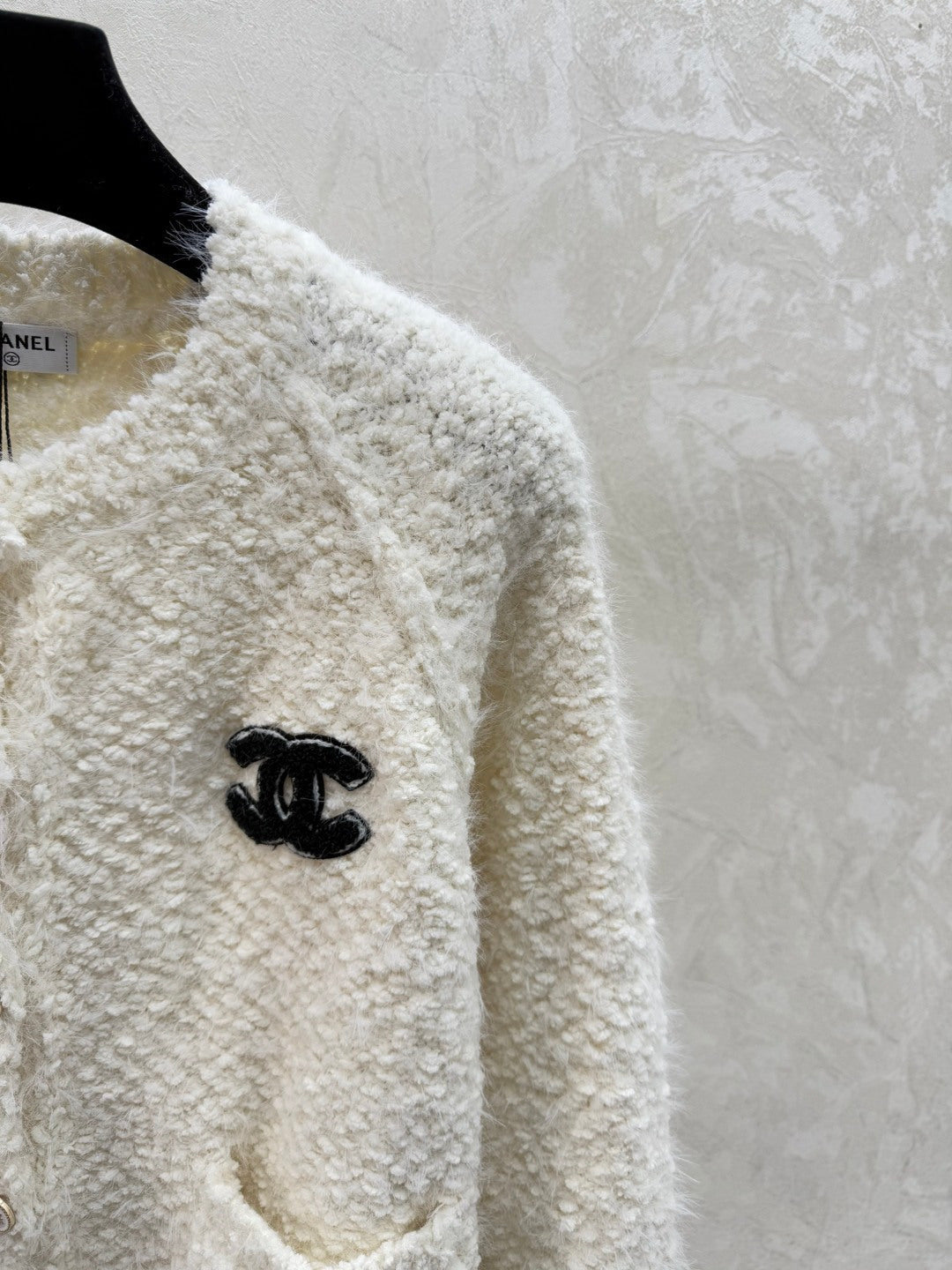 Chanel 2025 Cardigan White and Blue Wool