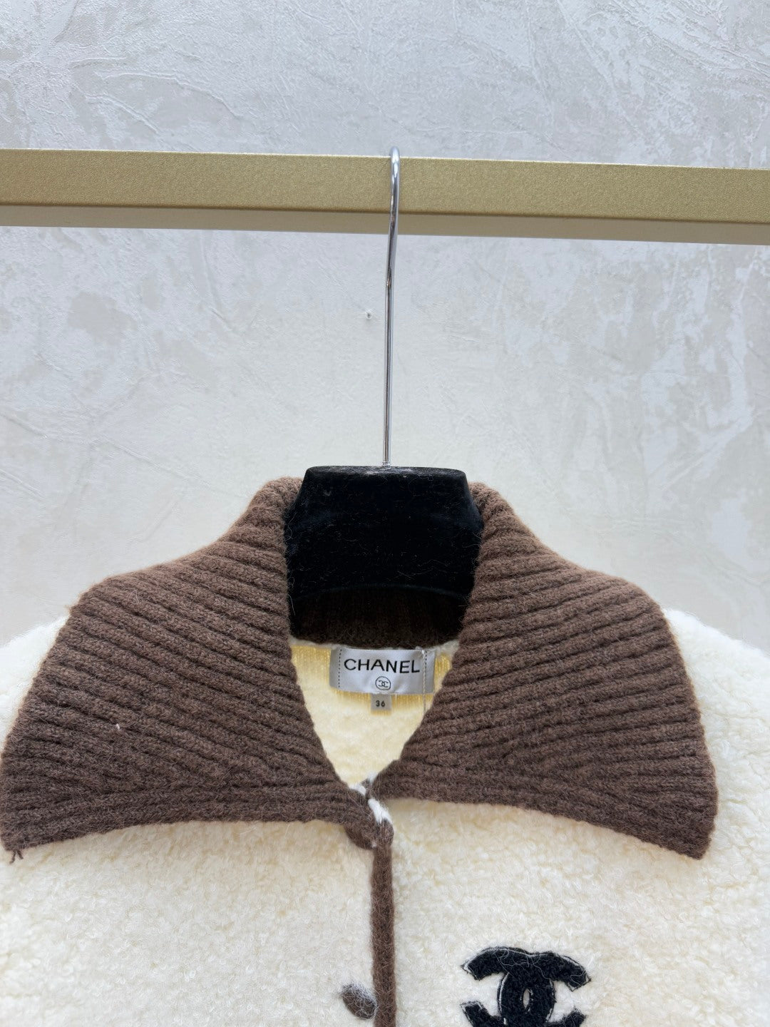 Chanel 2025 Jacket Brown and White Wool 716297