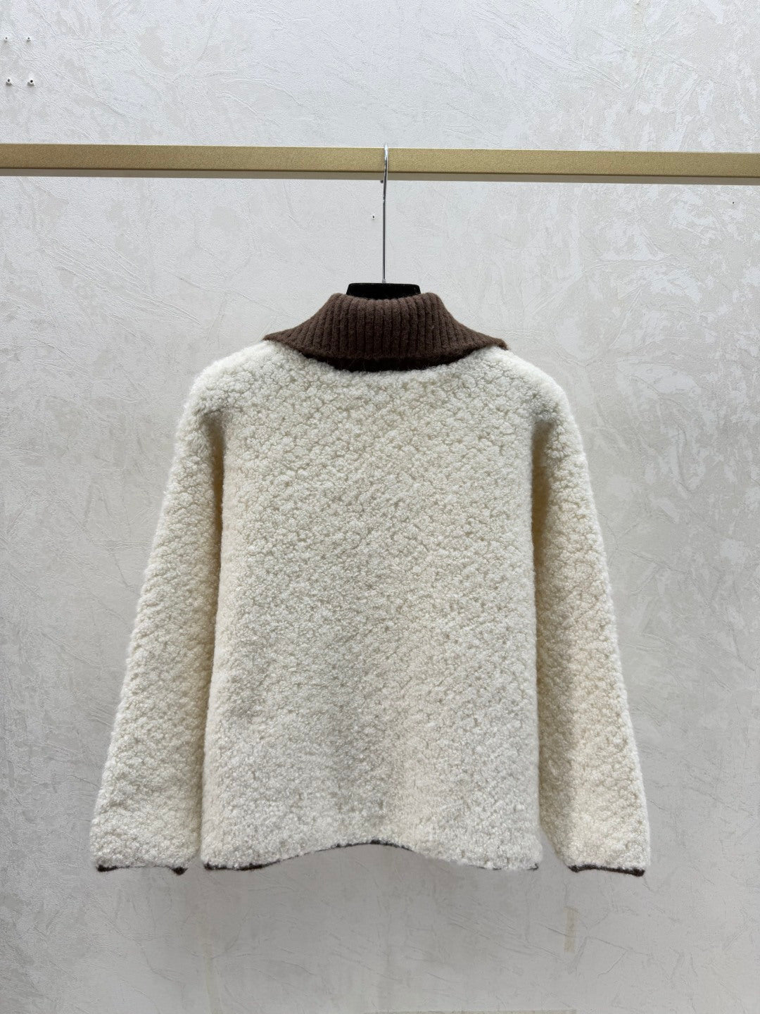 Chanel 2025 Jacket Brown and White Wool 716297