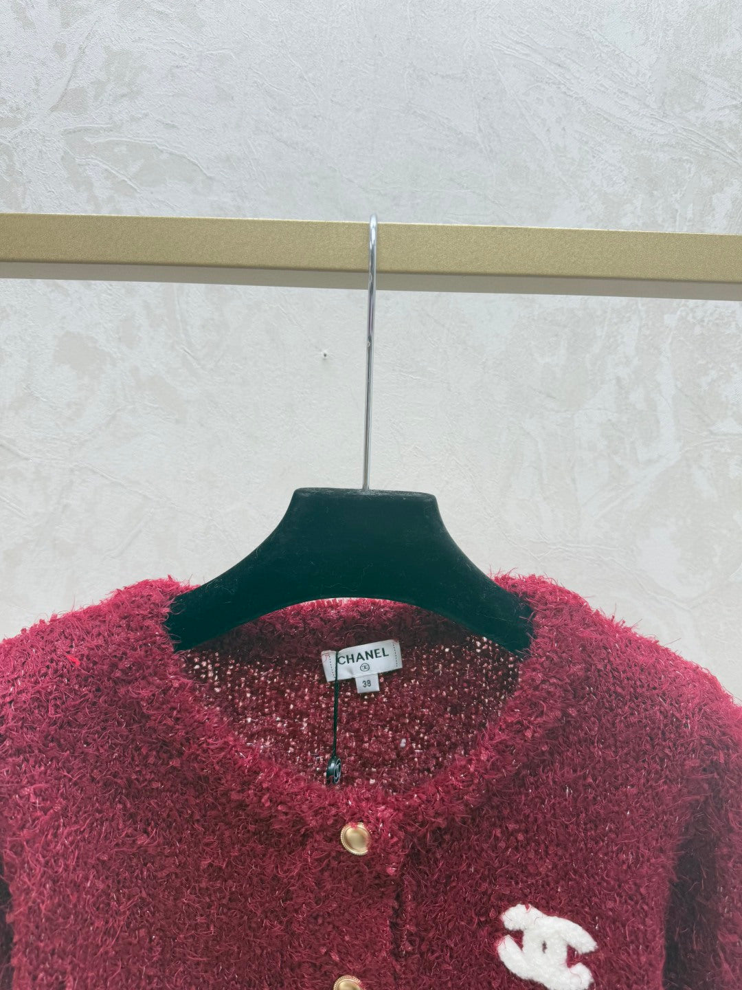 Chanel 2025  Cardigan Red Wool 716309