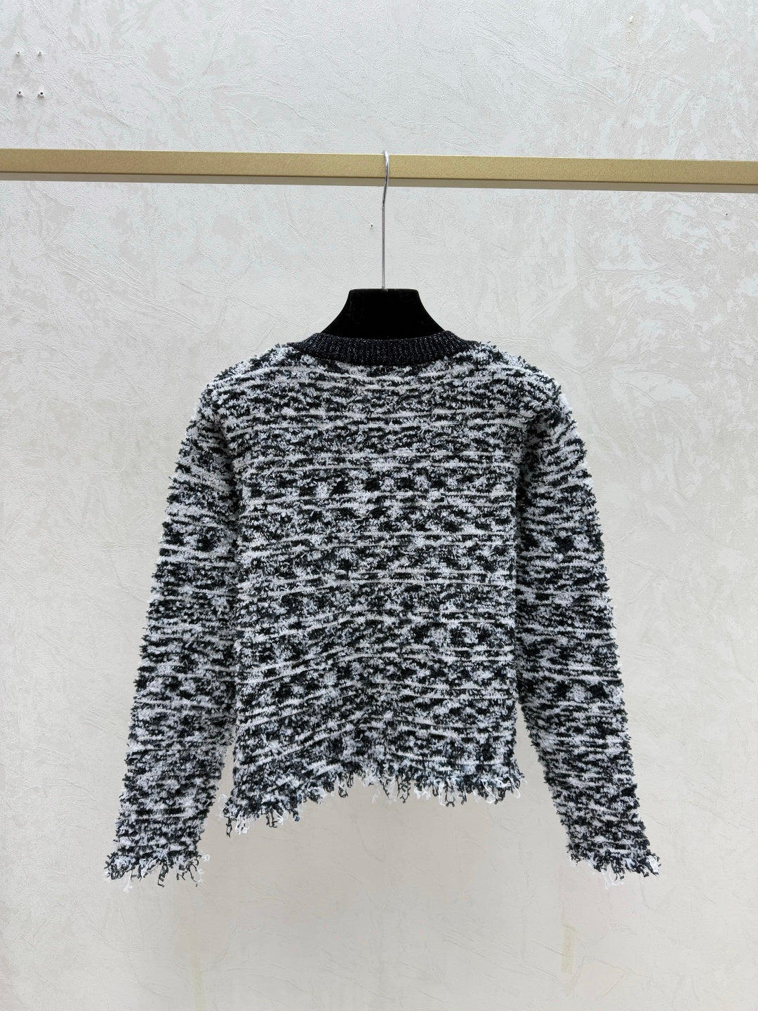 Chanel 2025 Knitted Crew Neck Cardigan Wool Polyester 734785