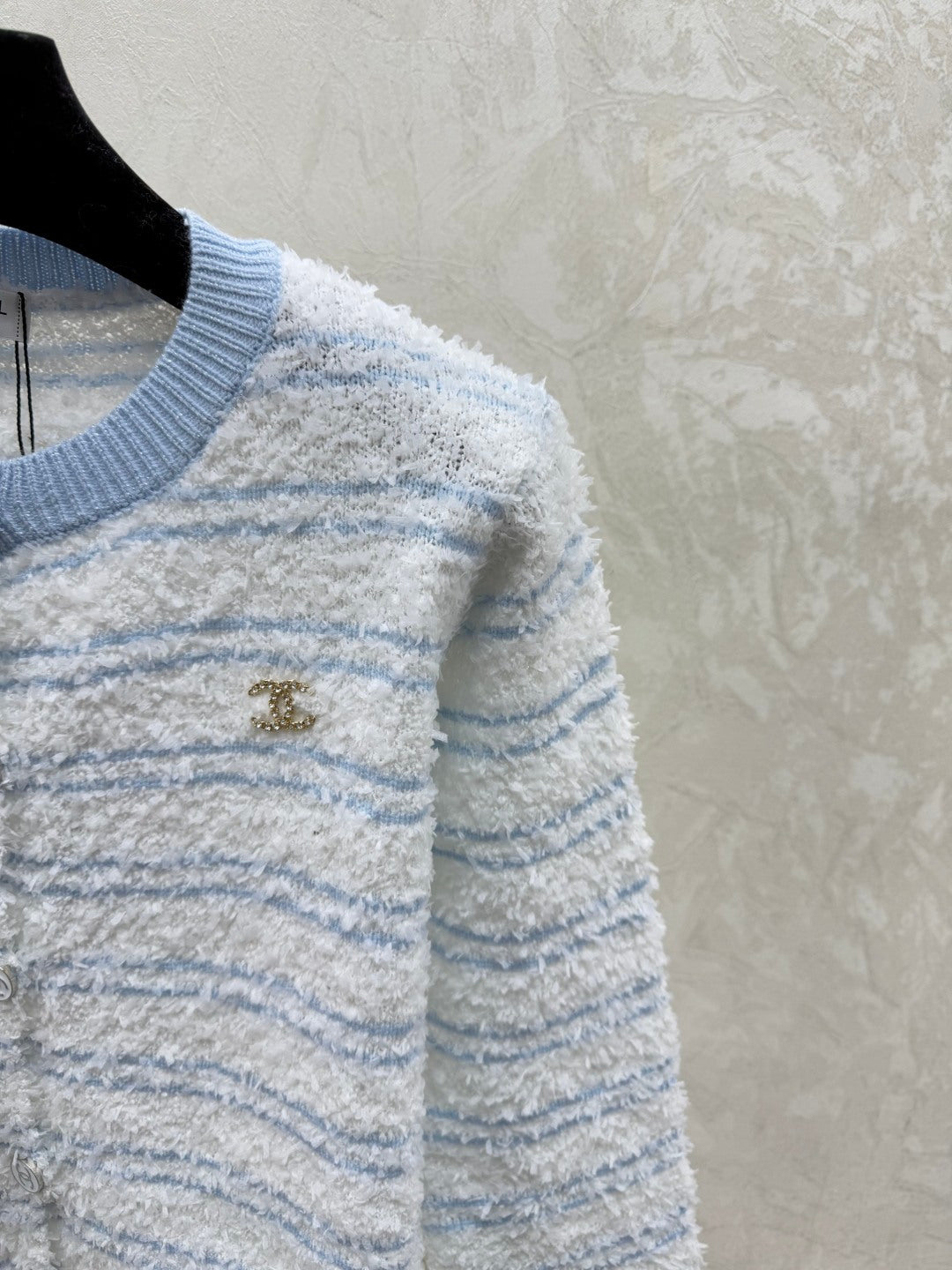 Chanel 2025 Knitted Crew Neck Cardigan Wool Polyester 734785