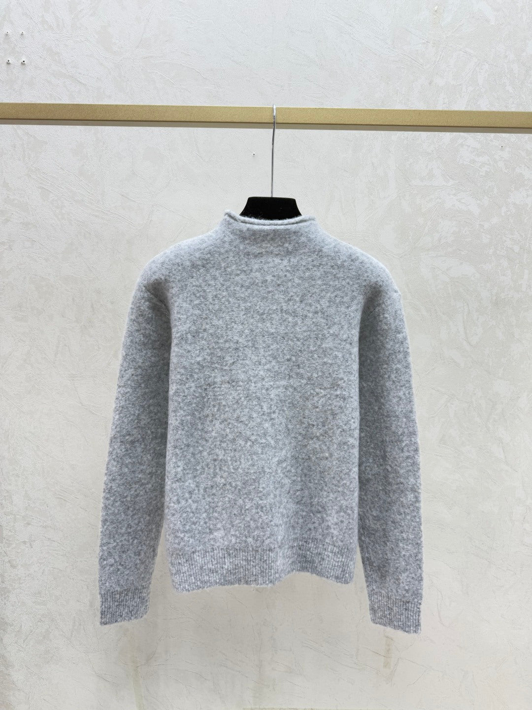 Chanel 2025 Knitted High Neck Long-Sleeved Sweater Wool Cashmere 734803