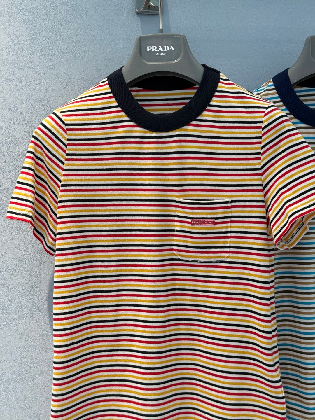 Prada 25 Striped T-shirt Multicolor Cotton 220088
