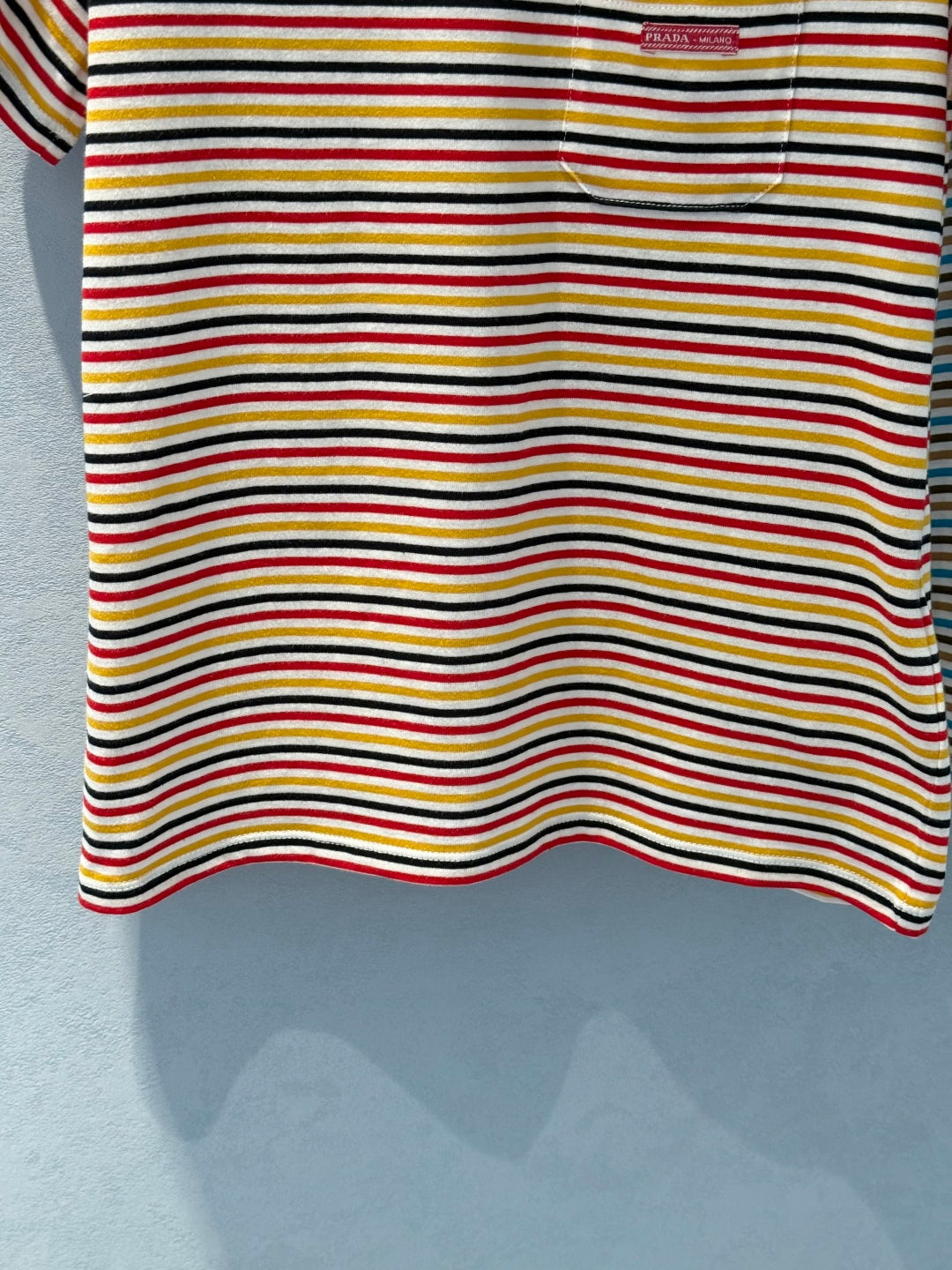 Prada 25 Striped T-shirt Multicolor Cotton 220088