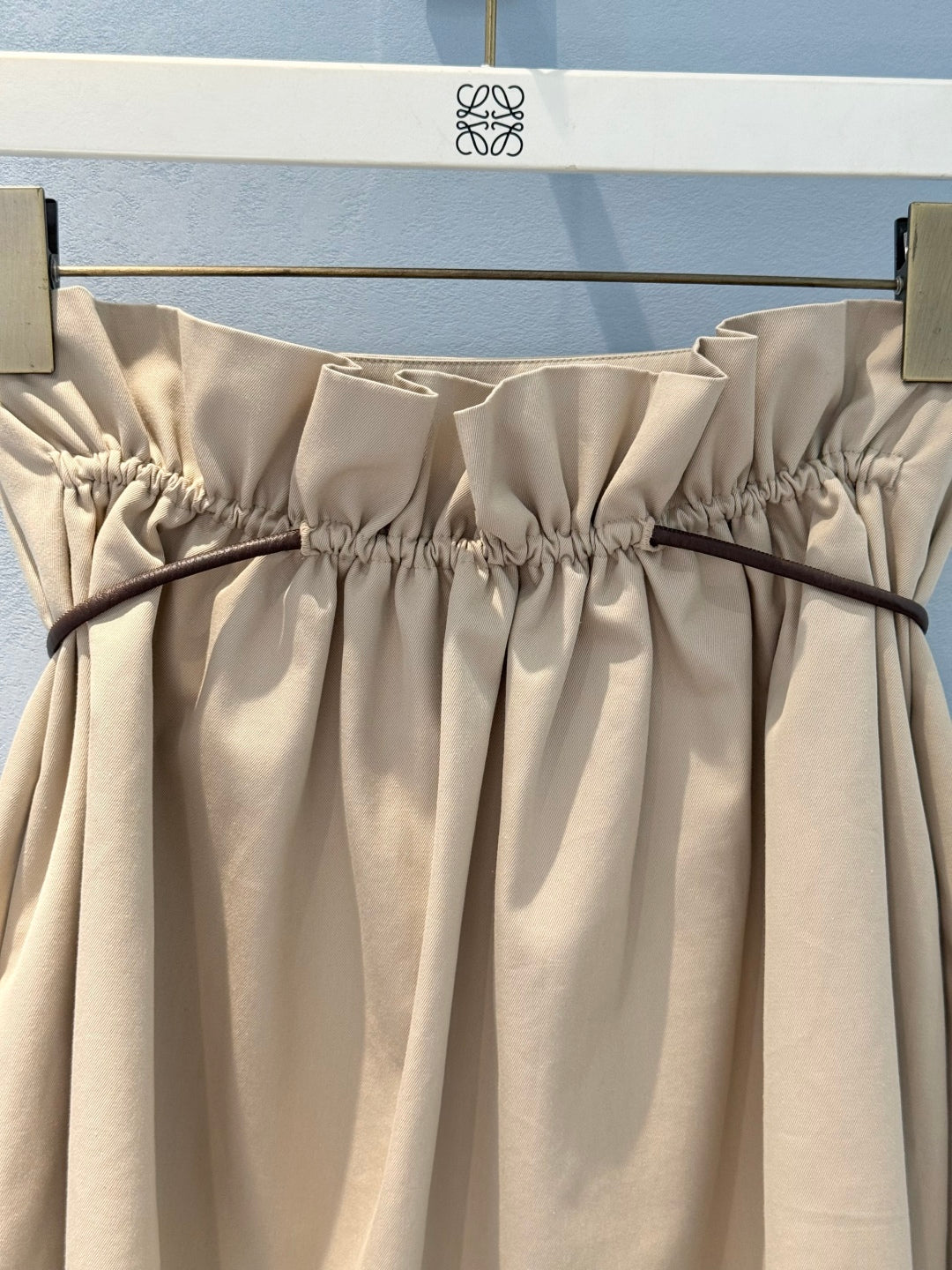 Loewe 25 Skirt Beige Cotton