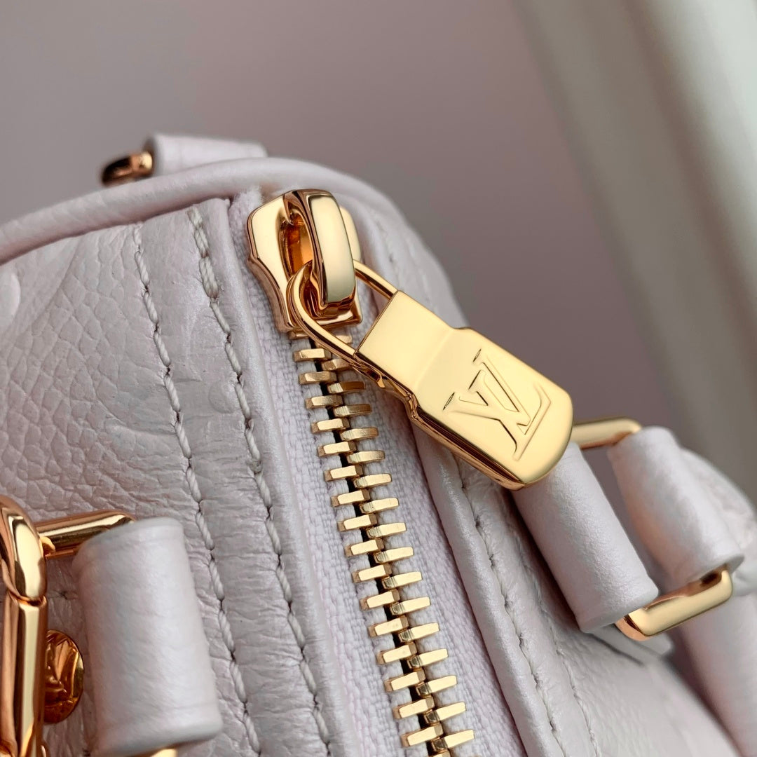 LV 2025 Nano Speedy Bag 16cm Pink Calfskin 346575