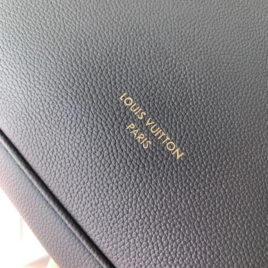 LV 2025 Low Key Duffle Tote Bag 43 Black Calfskin 347098