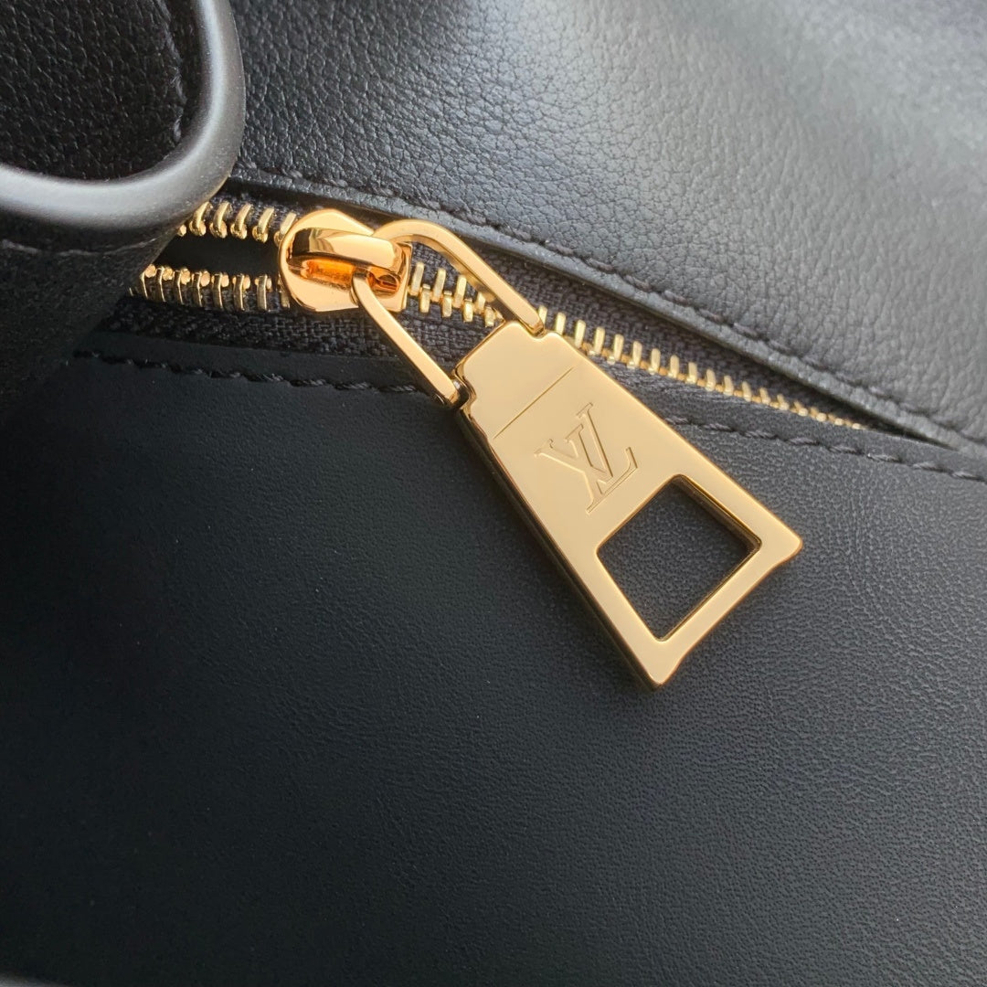 LV 2025 Vendome PM Bag 35cm Black Calfskin 347424