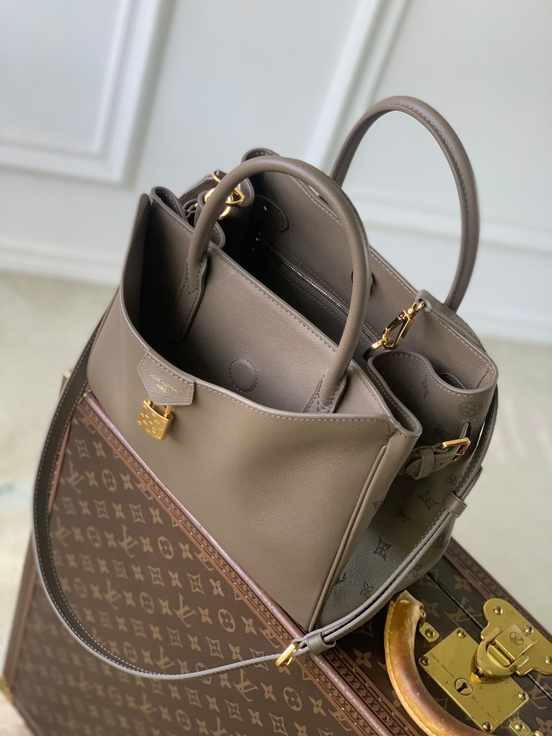 LV 2025 Vendome PM Bag Taupe Calfskin 347427
