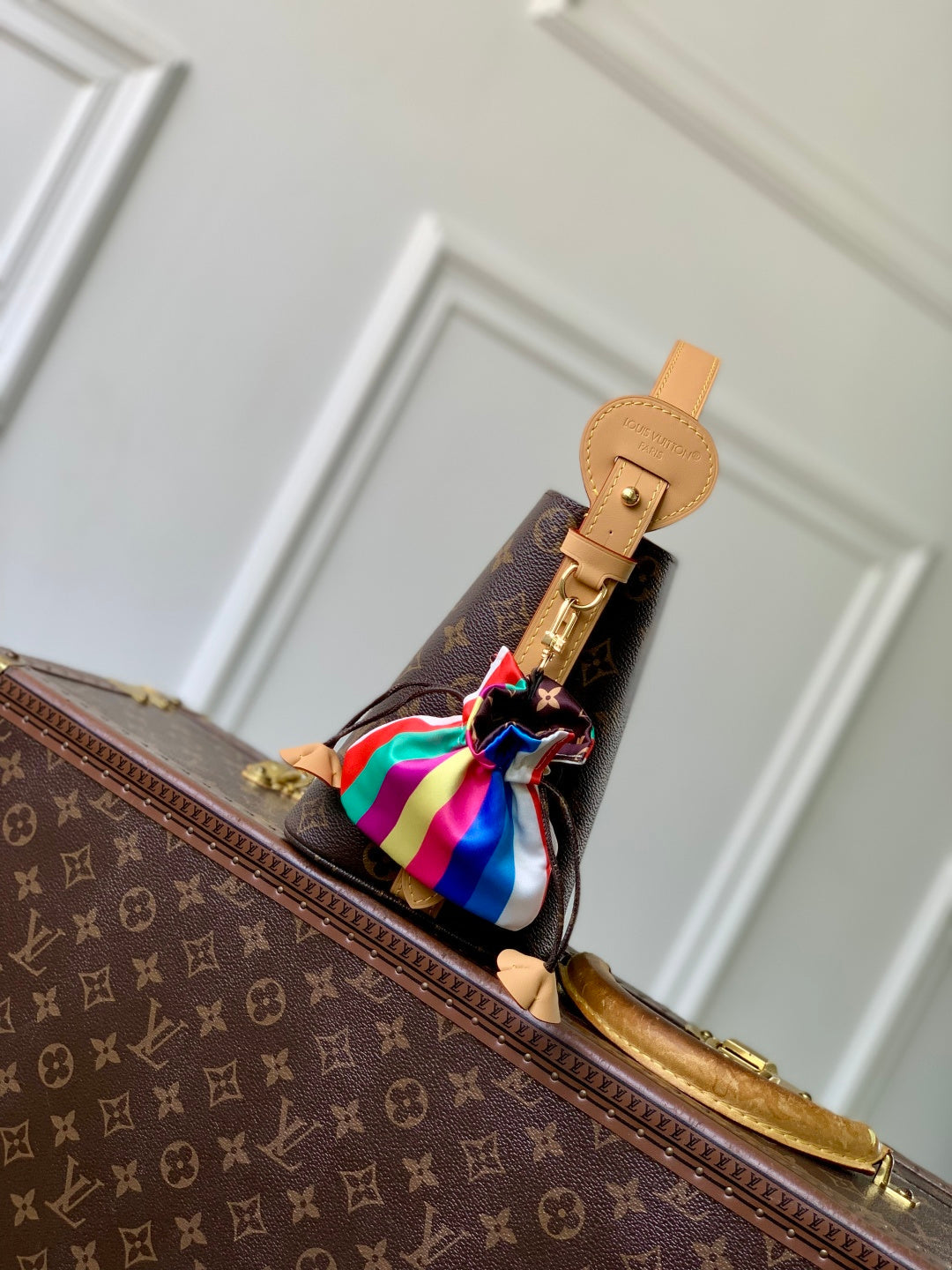 LV 2025 All In BB Bucket Bag 18cm Brown Beige Monogram Canvas