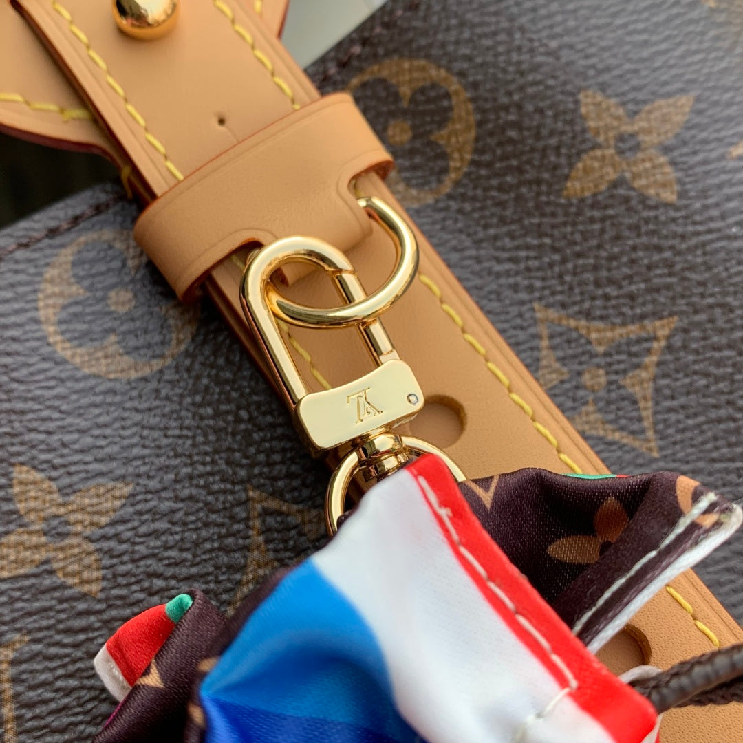 LV 2025 All In BB Bucket Bag 18cm Brown Beige Monogram Canvas