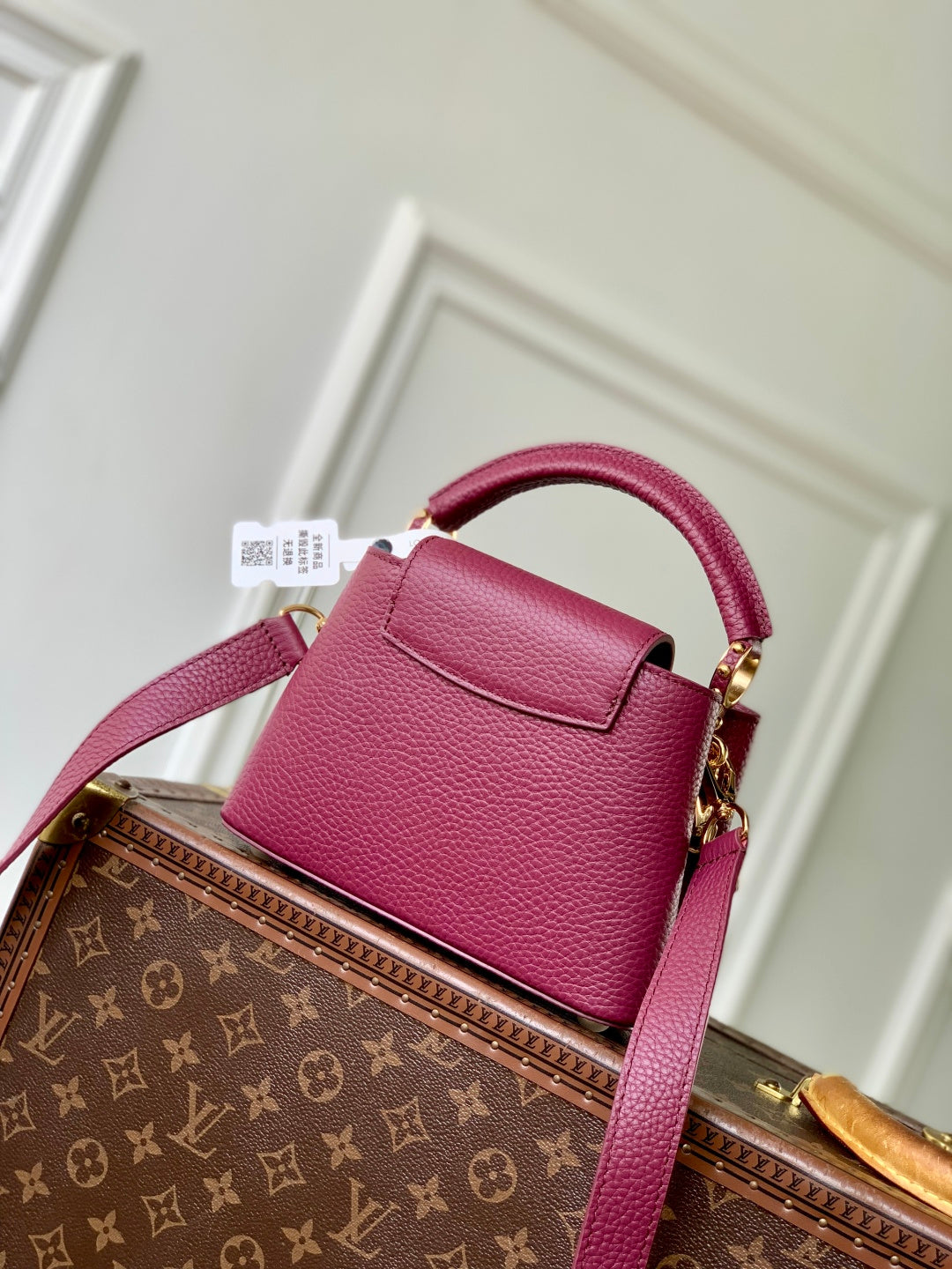 LV 2025 Capucines Bag Plum Taurillon Leather 347434