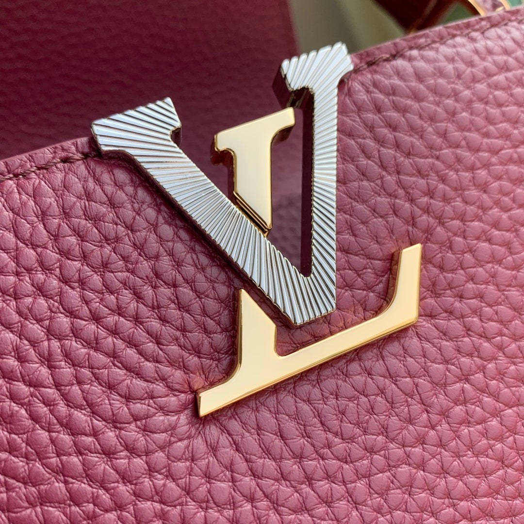 LV 2025 Capucines Bag Plum Taurillon Leather 347434