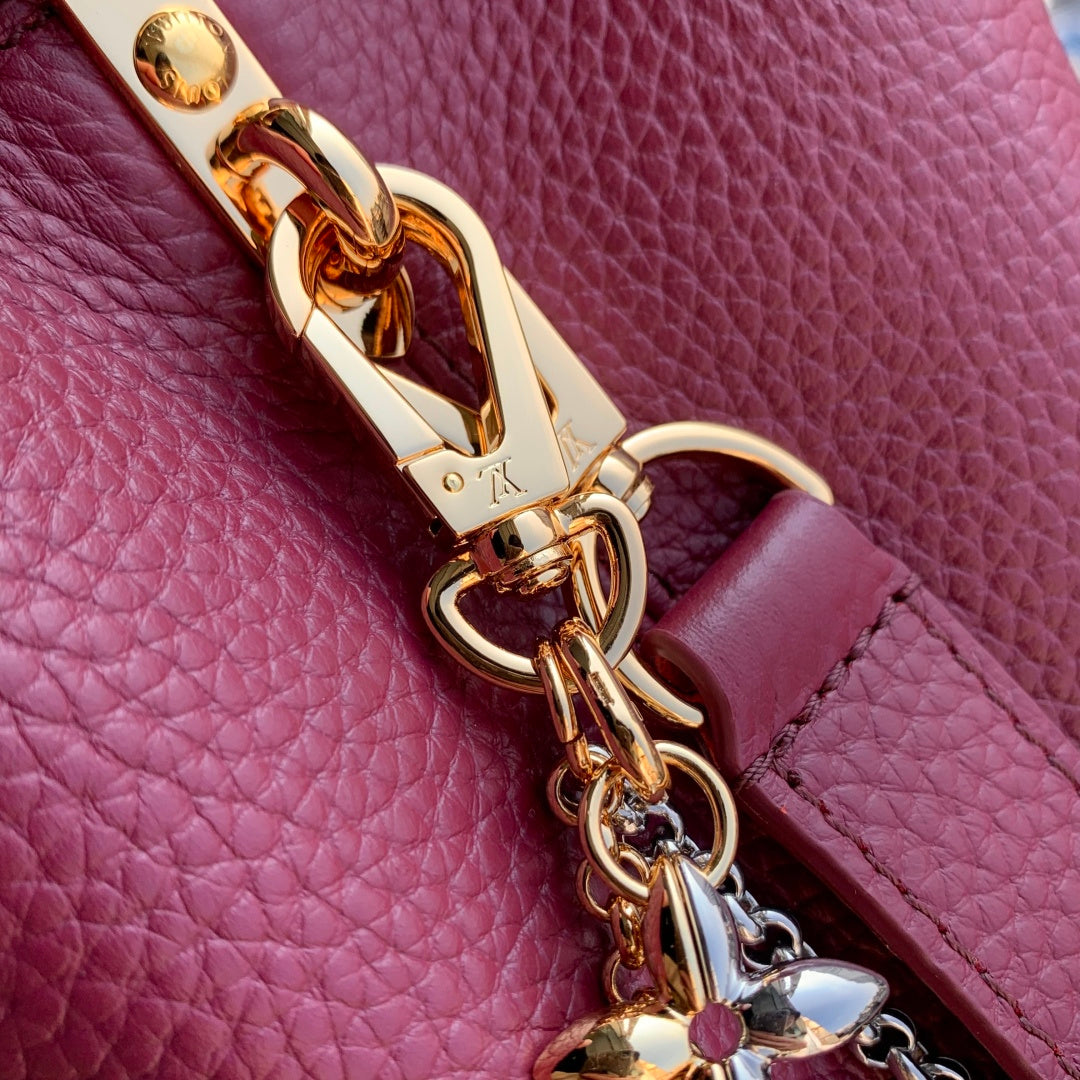 LV 2025 Capucines Bag Plum Taurillon Leather 347434