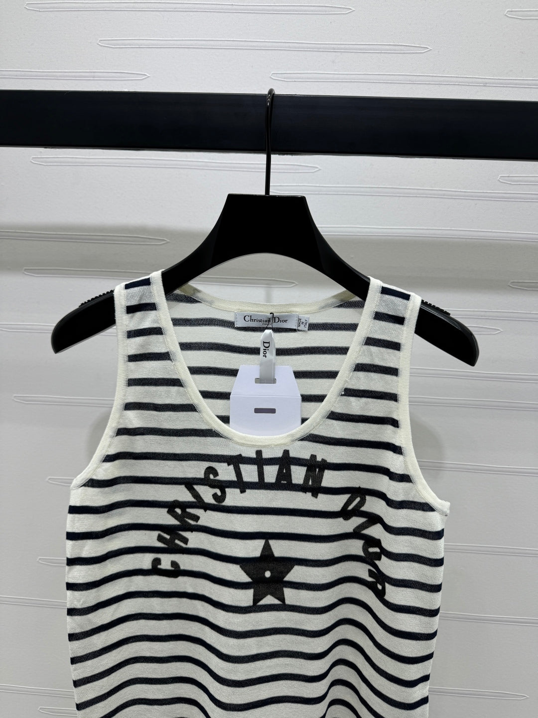 Dior 25 Striped Black White Tank Top