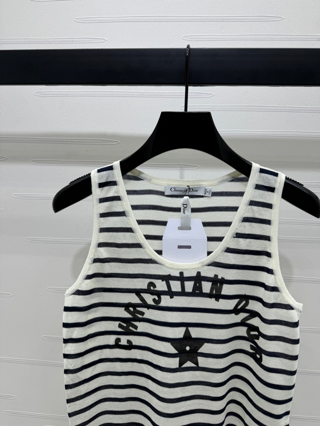 Dior 25 Striped Black White Tank Top