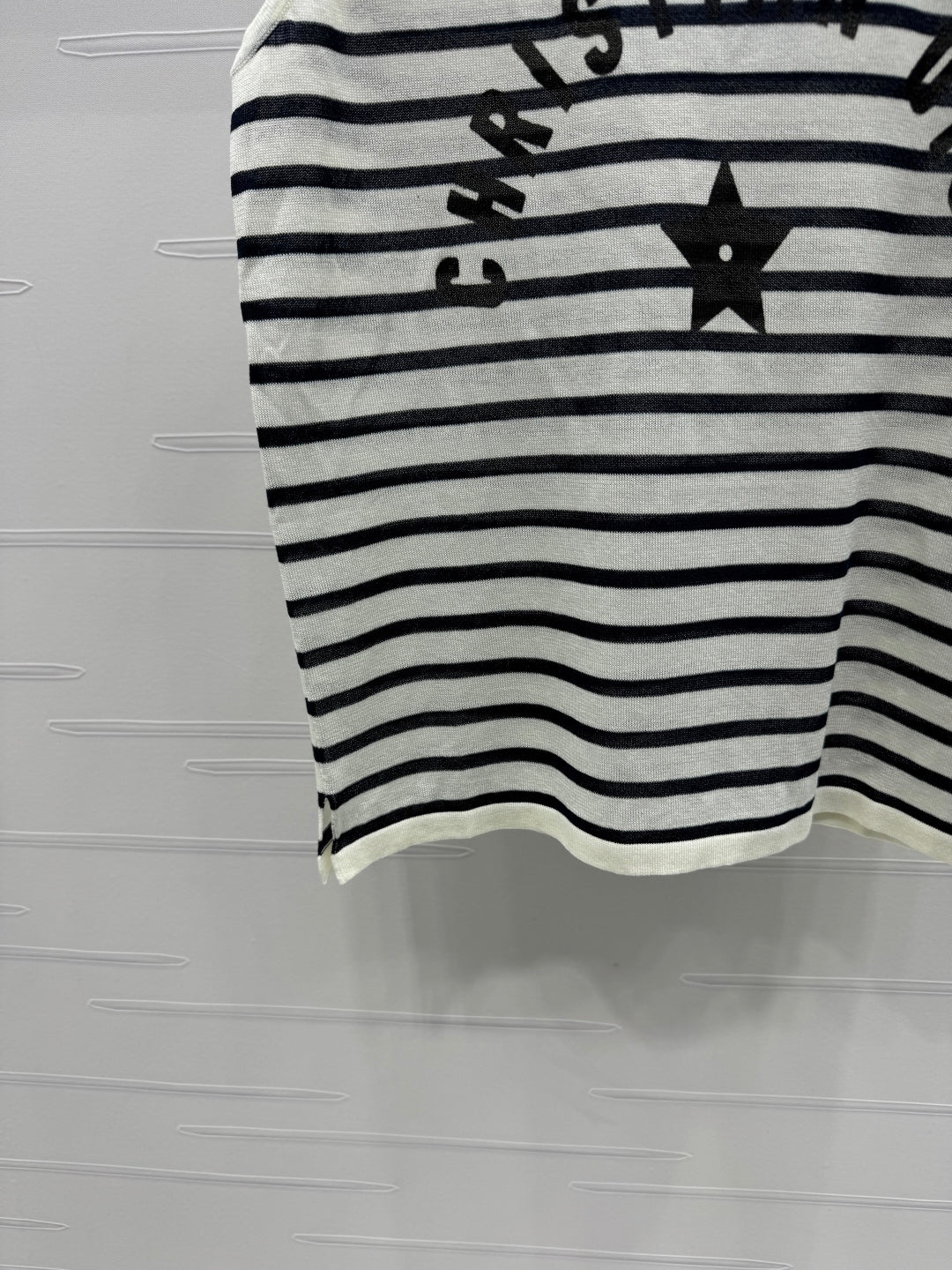 Dior 25 Striped Black White Tank Top