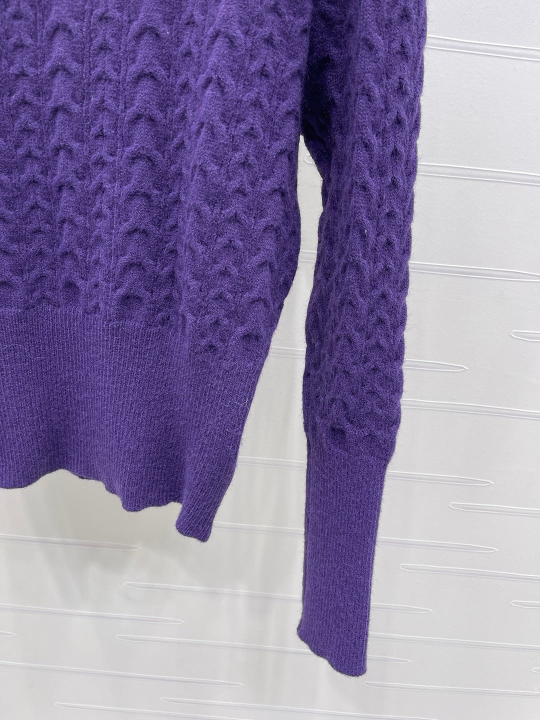 Chanel 2025 Long-sleeved Sweater Purple Wool Acrylic Nylon 319587