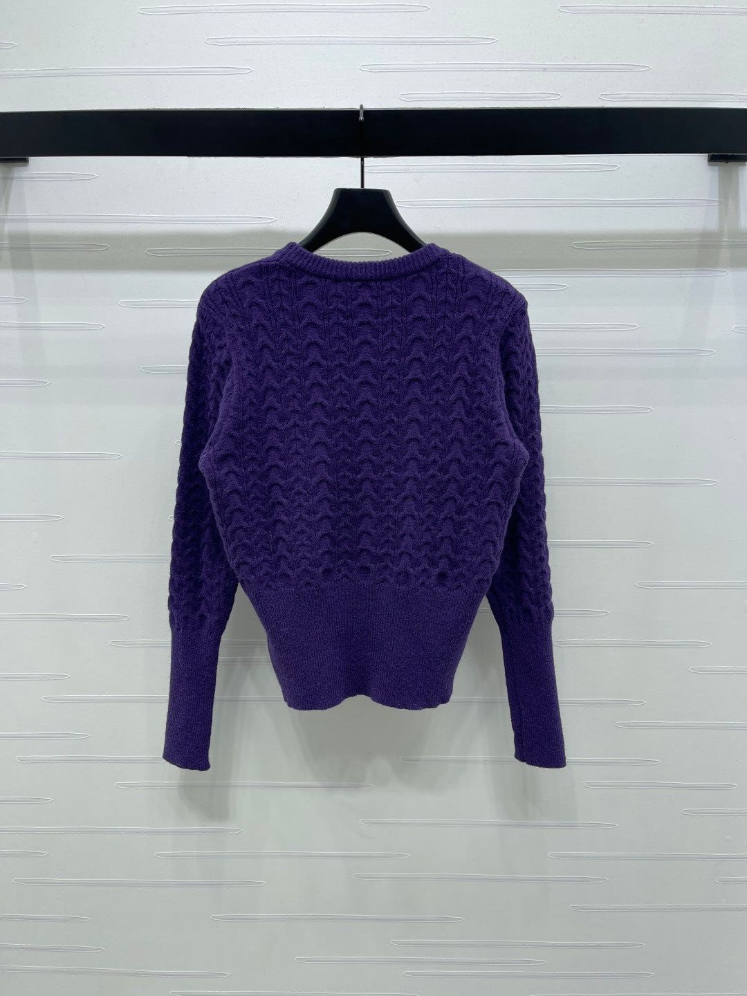 Chanel 2025 Long-sleeved Sweater Purple Wool Acrylic Nylon 319587