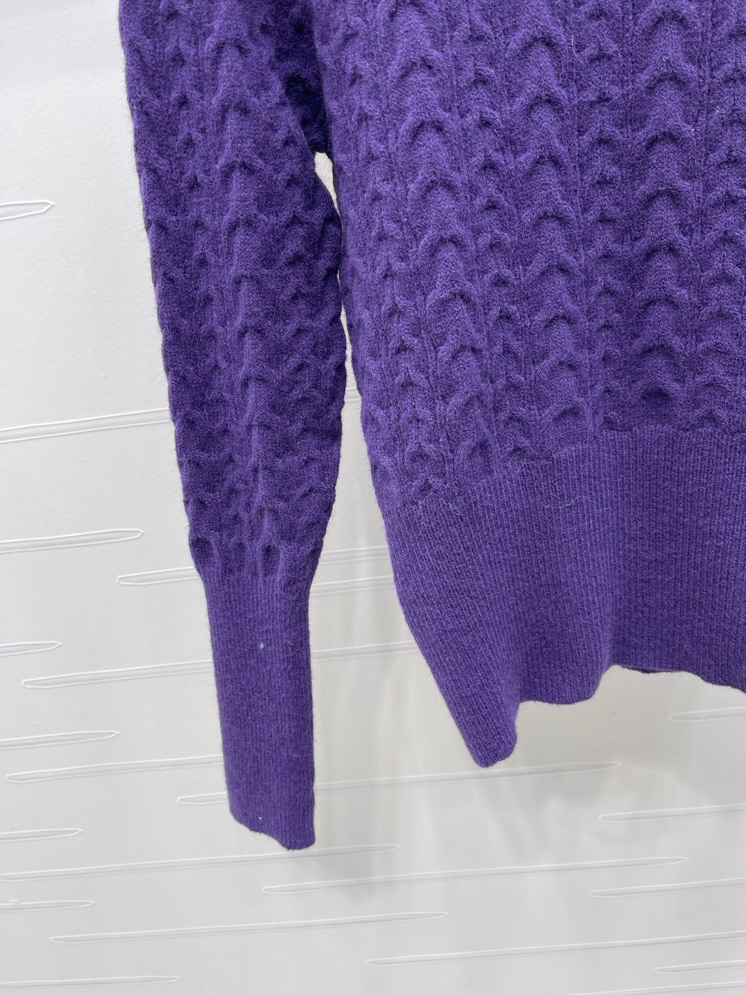 Chanel 2025 Long-sleeved Sweater Purple Wool Acrylic Nylon 319587