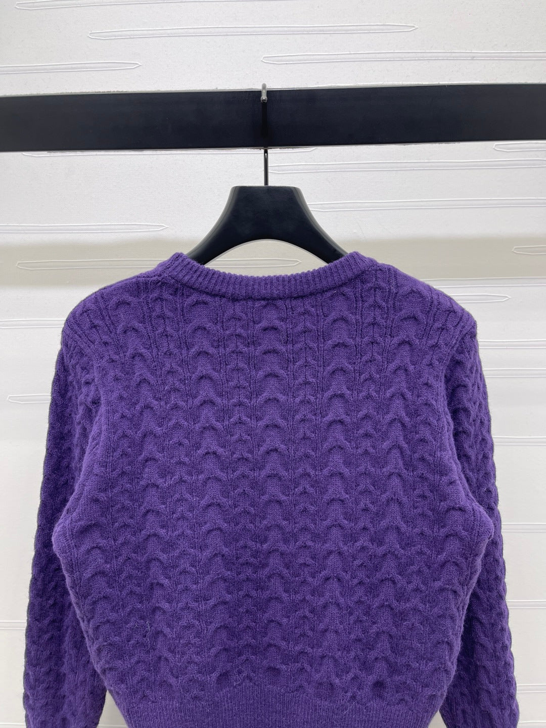 Chanel 2025 Long-sleeved Sweater Purple Wool Acrylic Nylon 319587