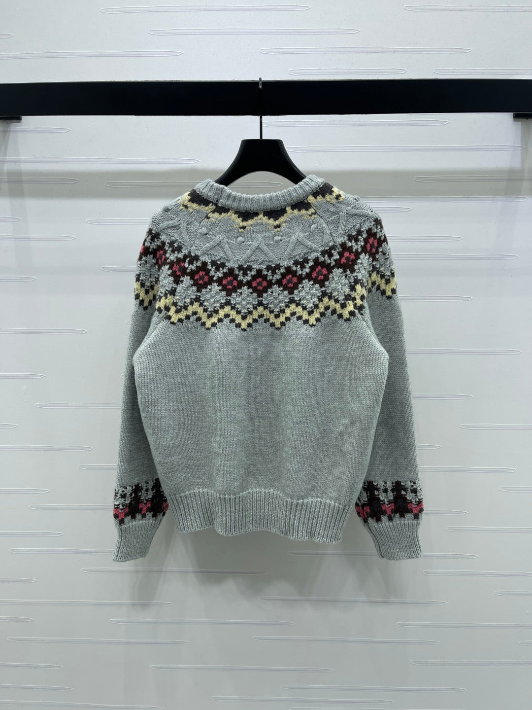 Chanel 2025 Sweater Gray Mix Colors Wool Nylon 319617