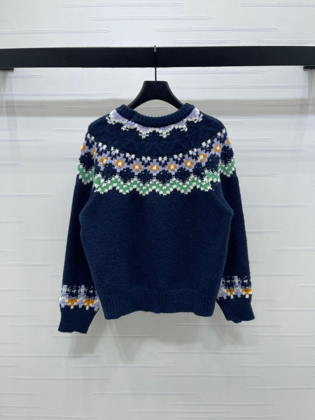 Chanel 2025 Sweater Dark Blue Mix Colors Wool Nylon 319616