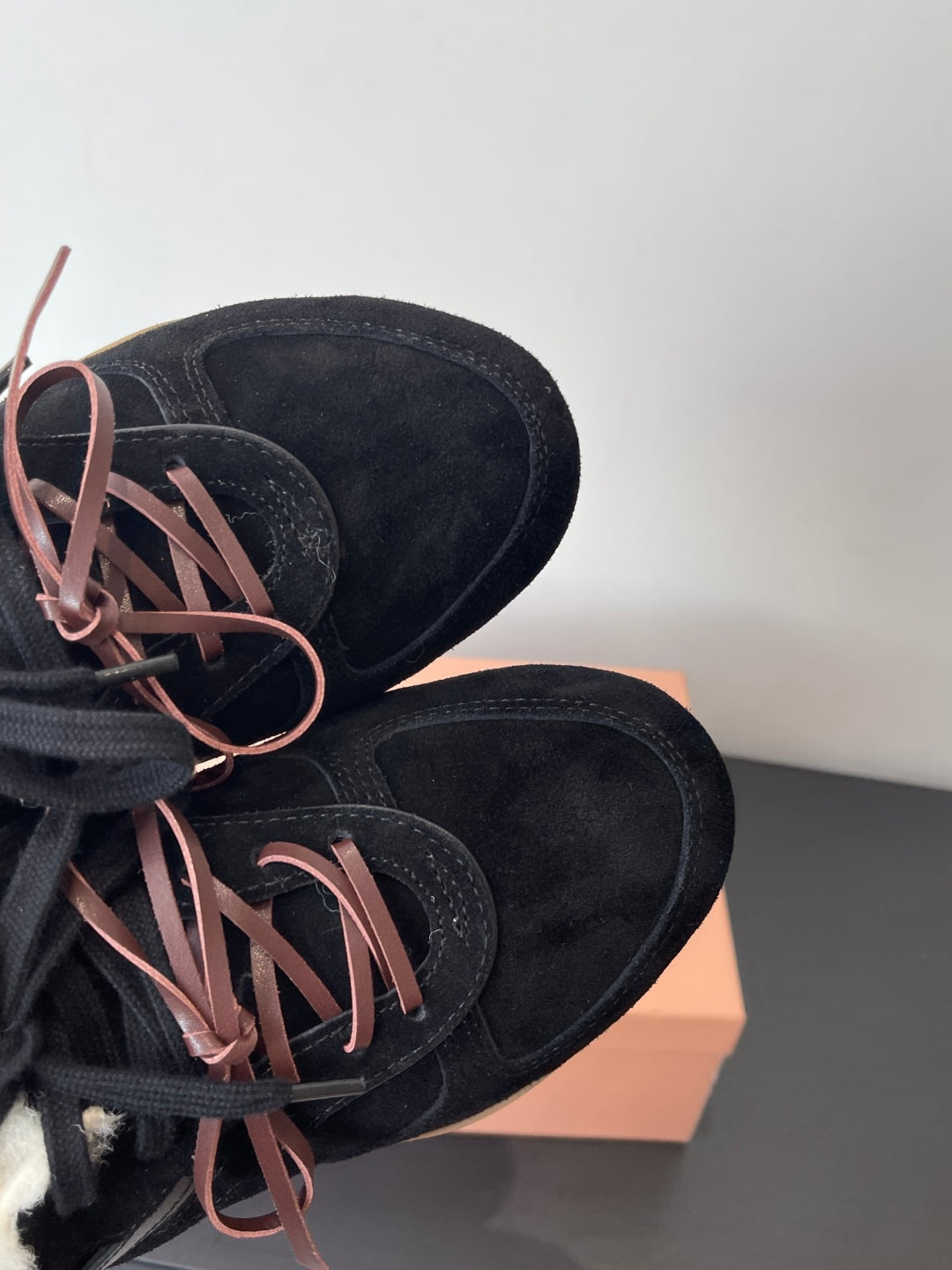 MiuMiu 25 sneaker black suede wool 521961