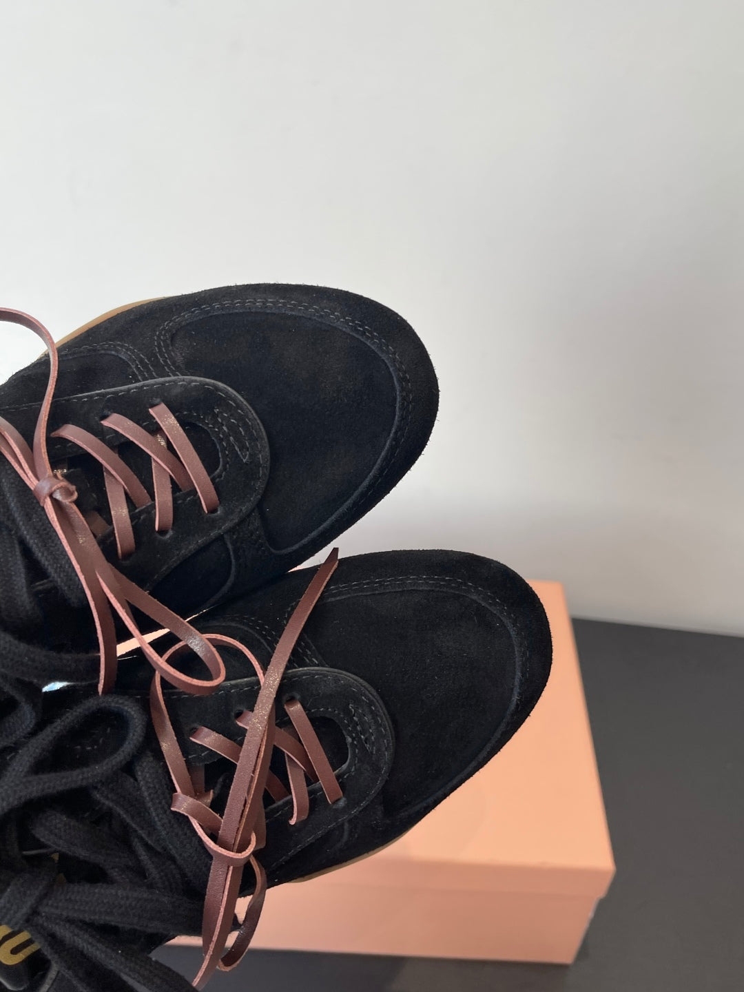 MiuMiu 25 sneaker black suede  521964