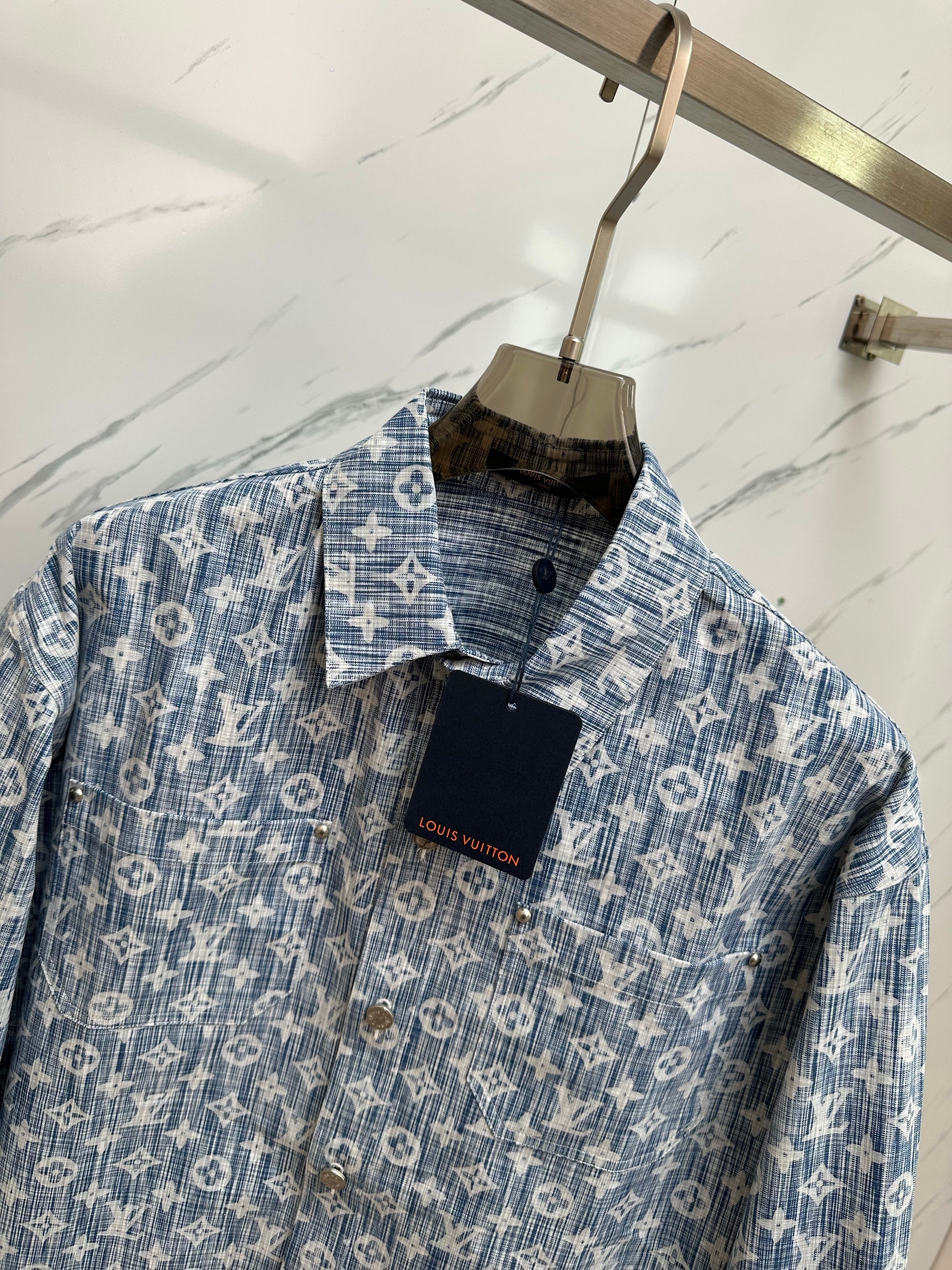 LV SHIRT JACKET IN BLUE MONOGRAM WASHED DENIM 238932