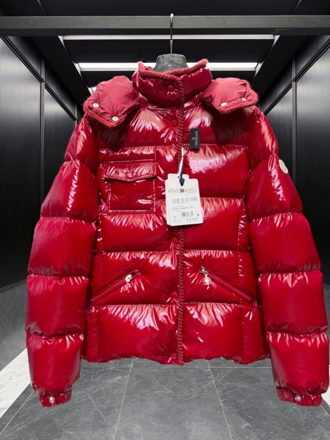 MC 25 Down Jacket Glossy Red Polyester 0014