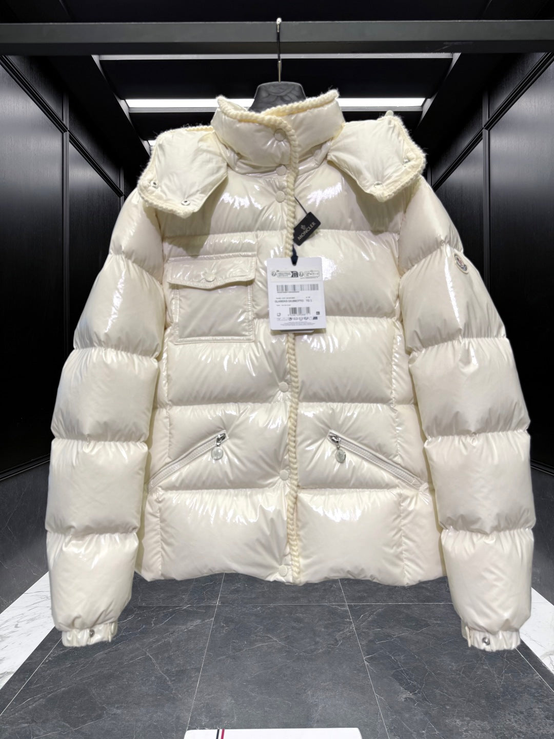 MC 25 Down Jacket Glossy White Polyester 0013