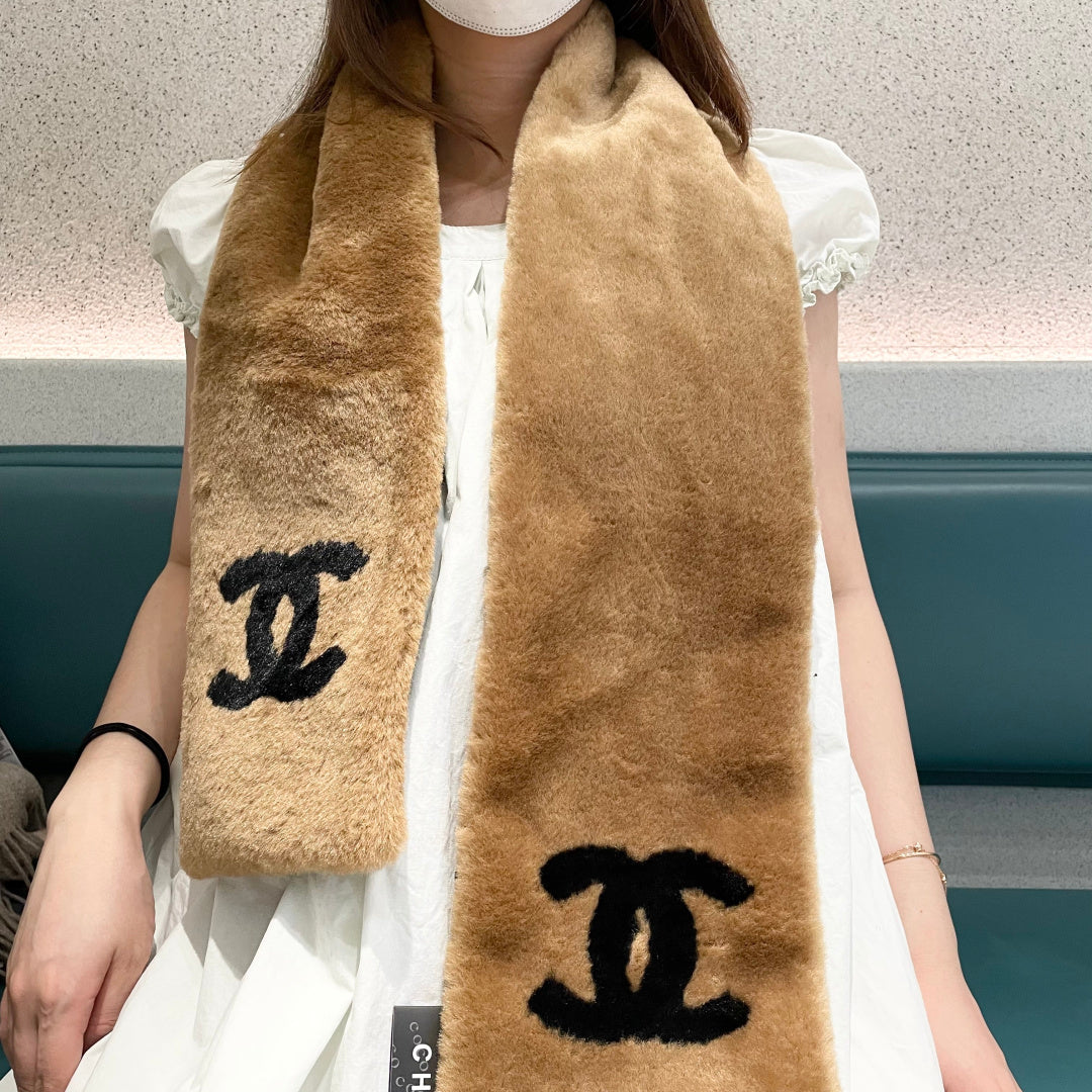 CC 25 Scarf 170cm Brown Black Fleece 968490