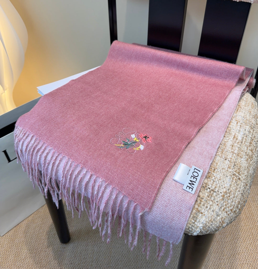 Loewe Scarf 180CM  Dark Pink Cashmere 969474