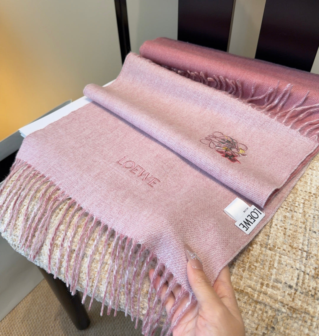 Loewe Scarf 180CM  Dark Pink Cashmere 969474