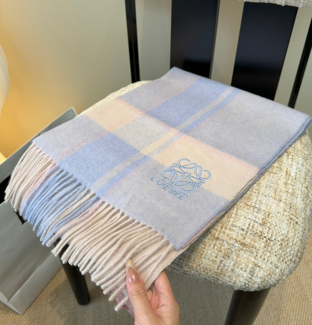 Loewe Scarf 180CM Baby Blue Cashmere 969486