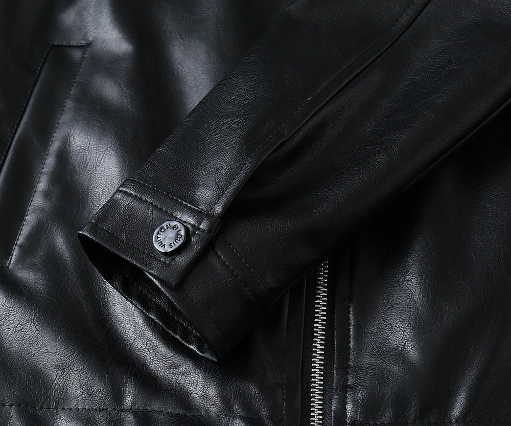 LV SHIRT JACKET IN BLACK SMOOTH LAMBSKIN 238977