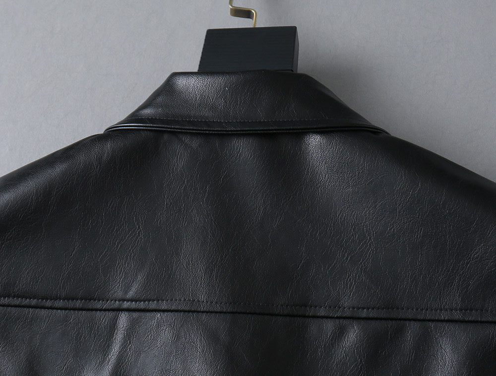 LV SHIRT JACKET IN BLACK SMOOTH LAMBSKIN 238977