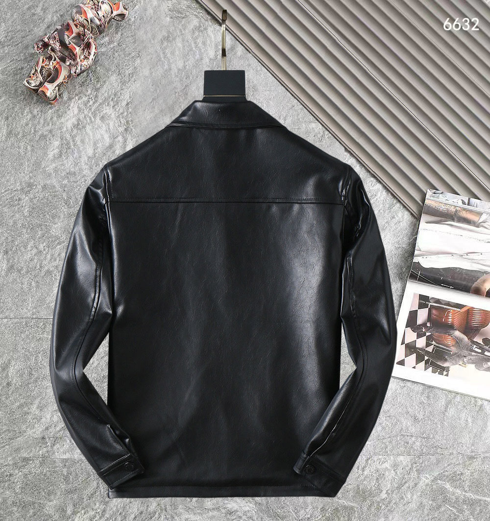 LV SHIRT JACKET IN BLACK SMOOTH LAMBSKIN 238977