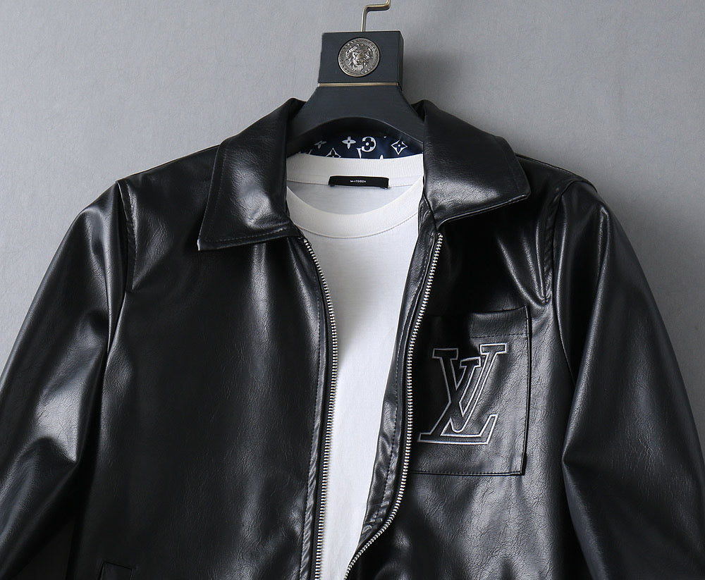LV SHIRT JACKET IN BLACK SMOOTH LAMBSKIN 238977