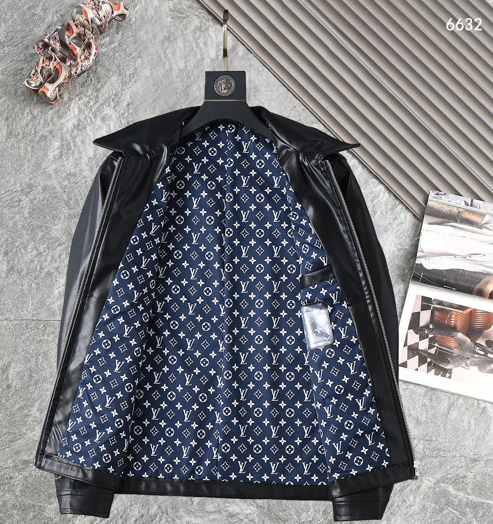 LV SHIRT JACKET IN BLACK SMOOTH LAMBSKIN 238977