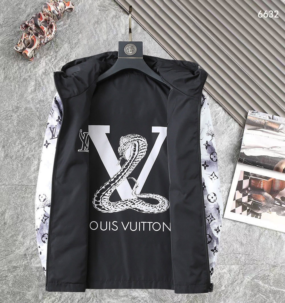 LV DOUBLE-SIDED JACKET BLACK AND WHITE 238980