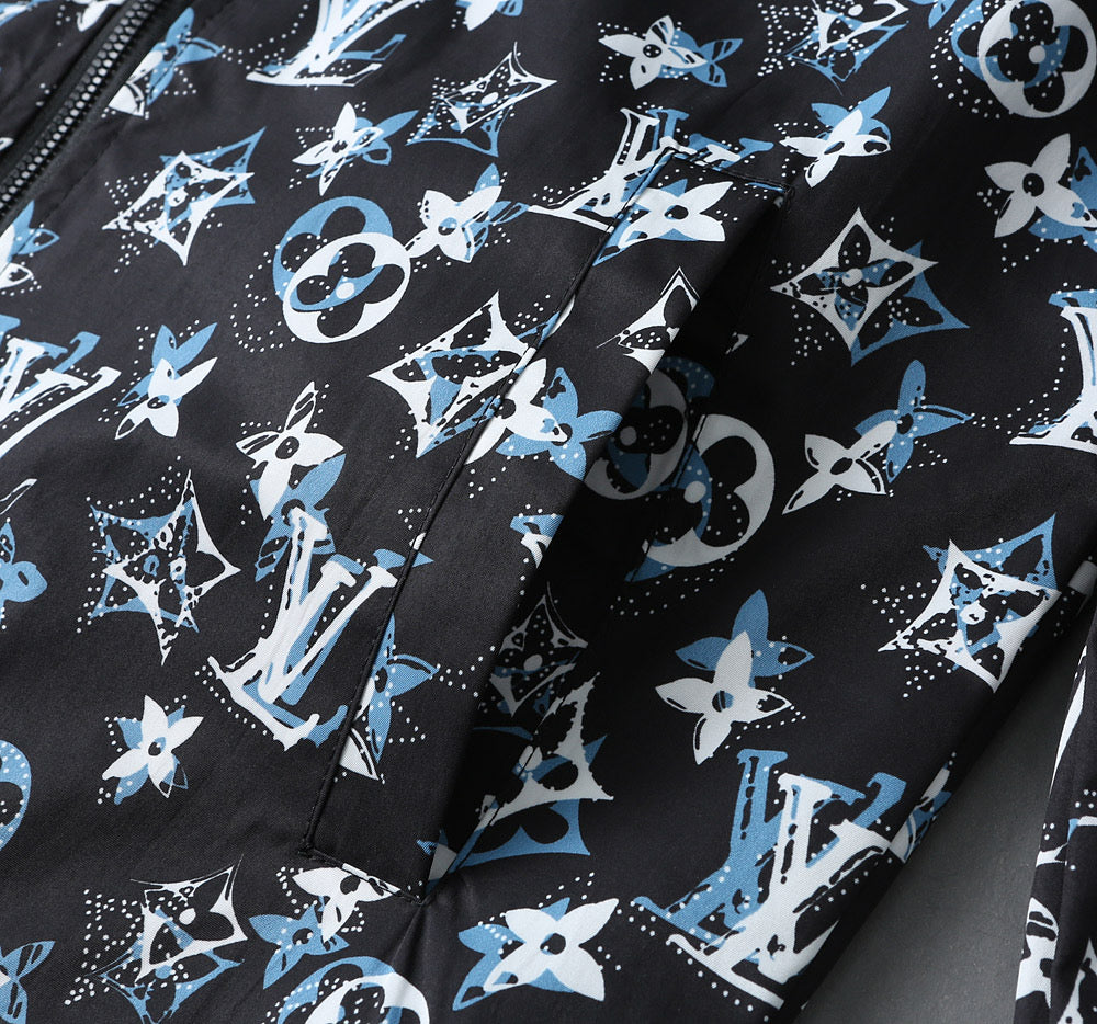 LV HOODED JACKET BLACK MONOGRAM 238982