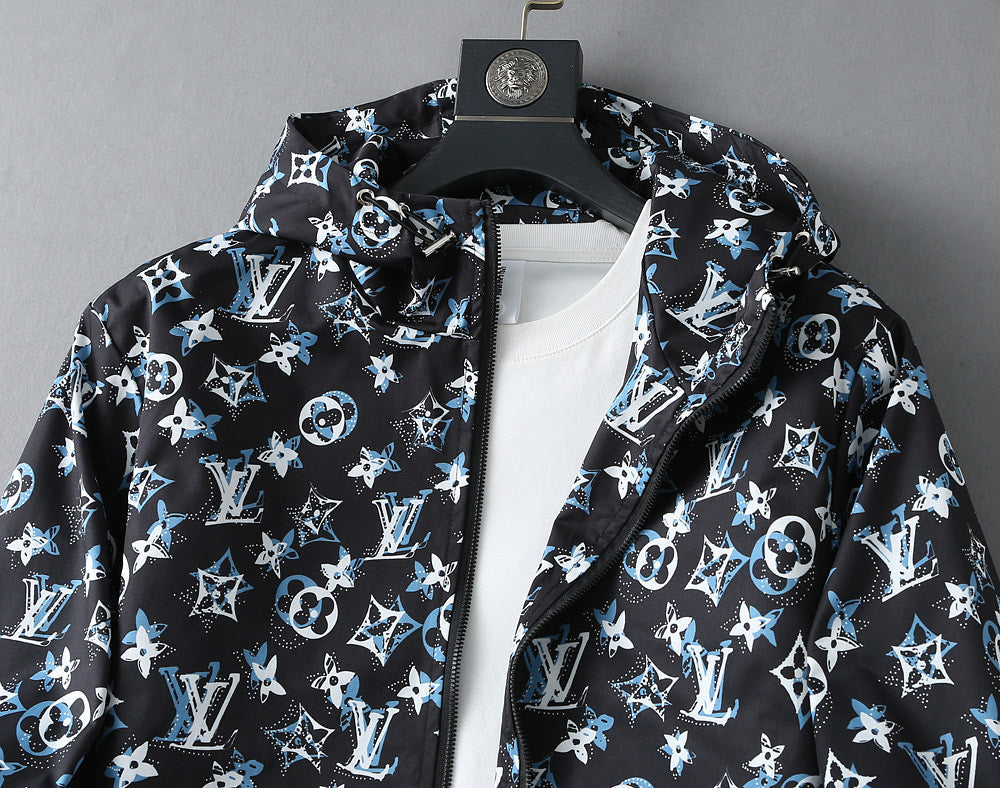 LV HOODED JACKET BLACK MONOGRAM 238982