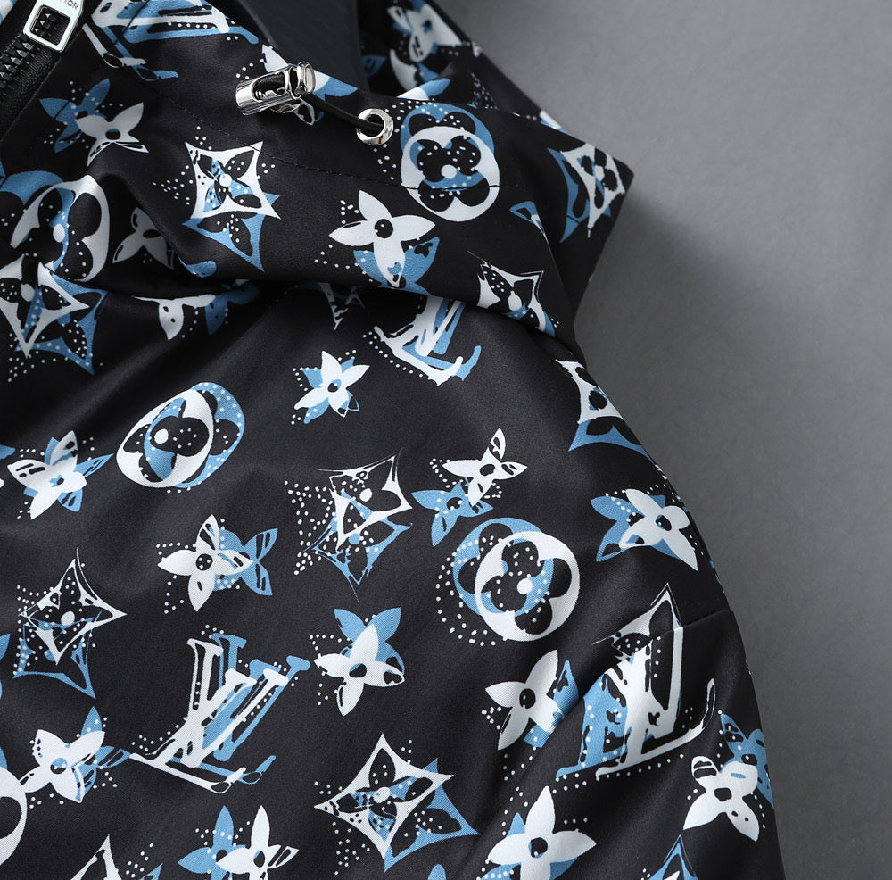 LV HOODED JACKET BLACK MONOGRAM 238982