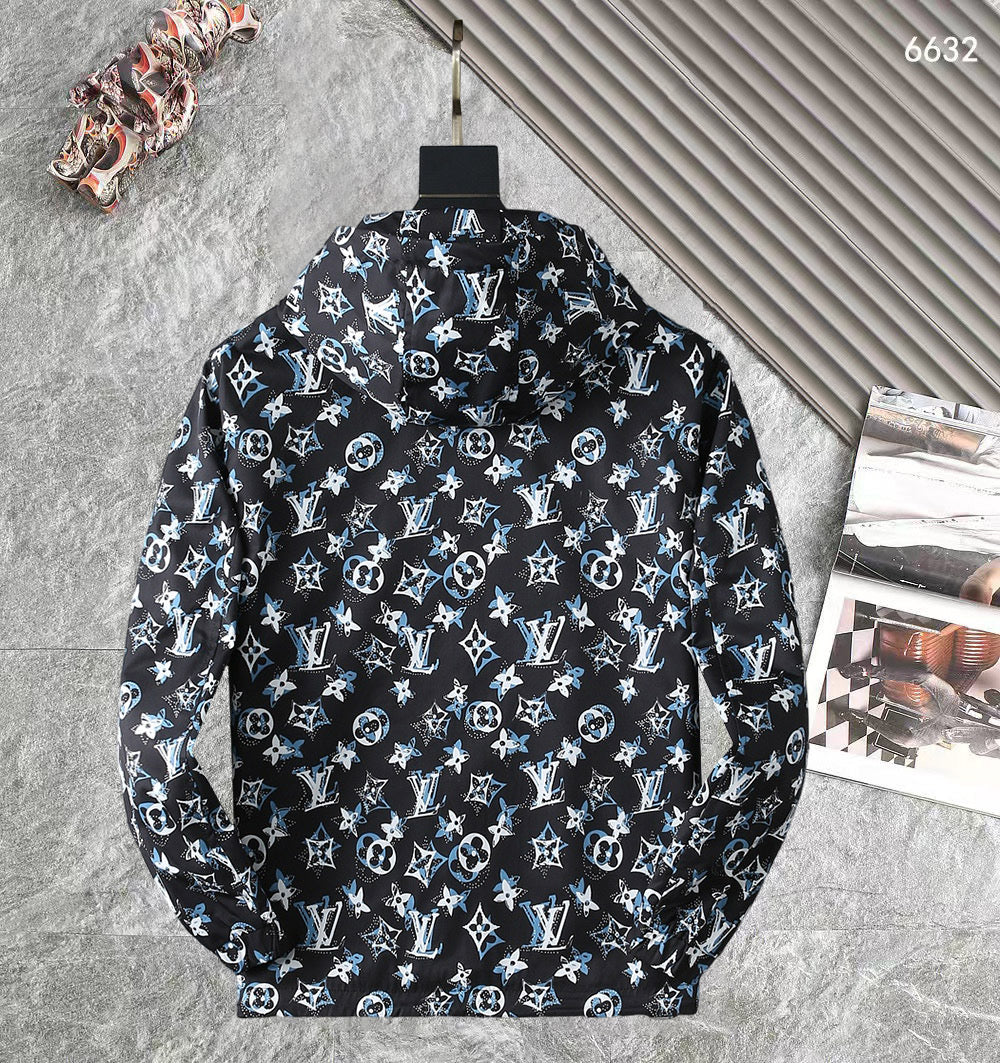LV HOODED JACKET BLACK MONOGRAM 238982
