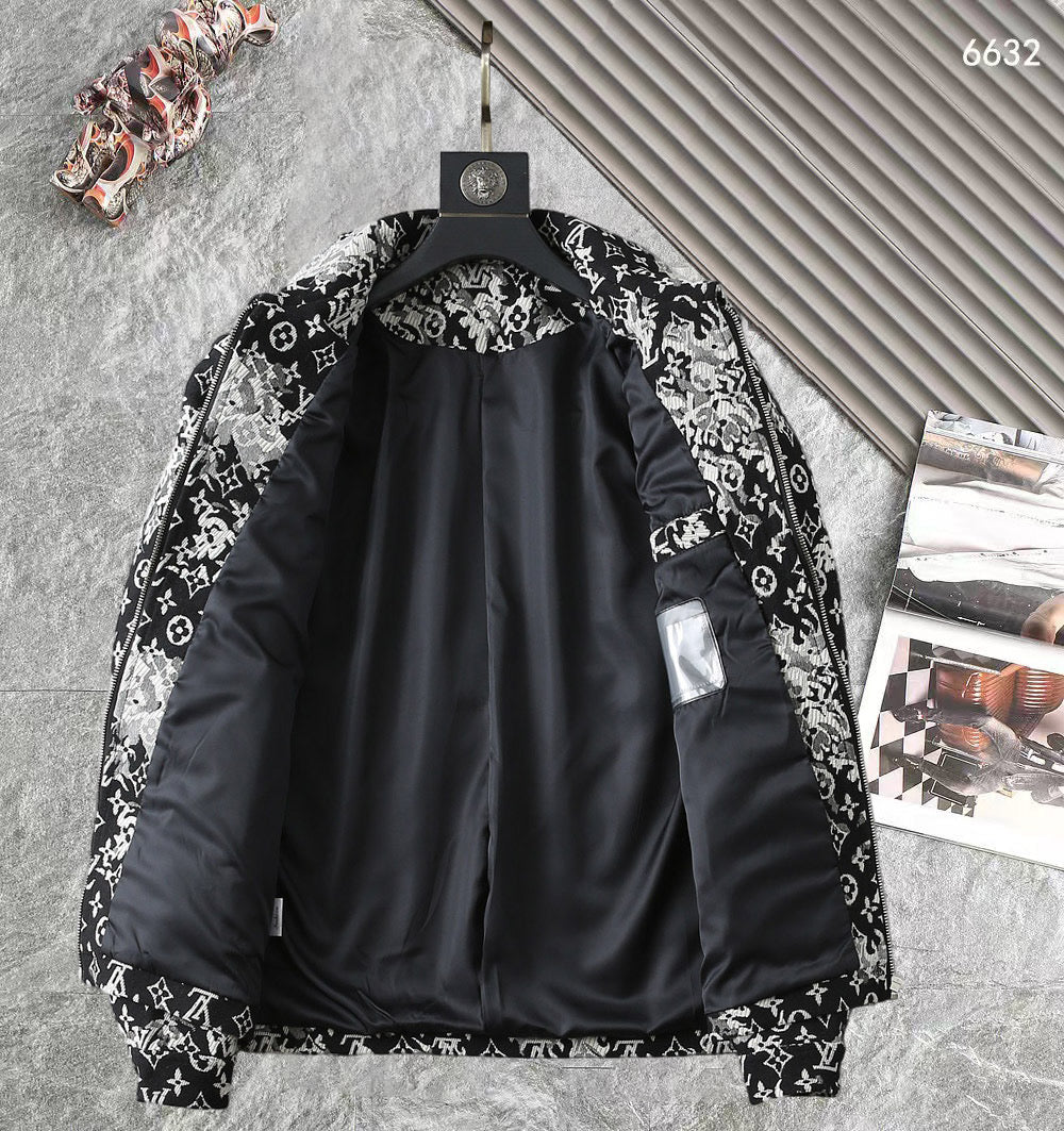 LV SHIRT JACKET IN BLACK MIX WHITE MONOGRAM JACQUARD FABRIC 238989