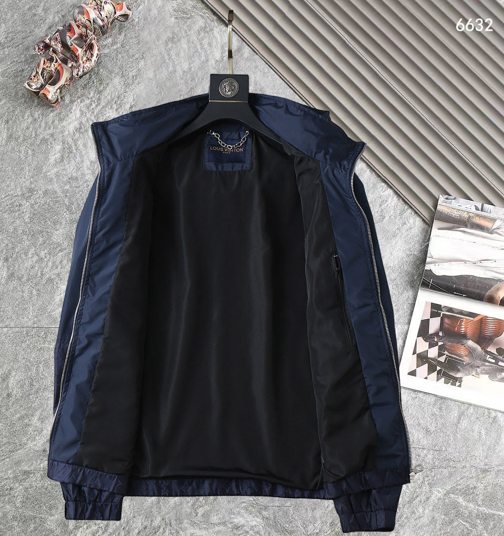 LV NAVY BLUE MONOGRAM HOODED JACKET 238985