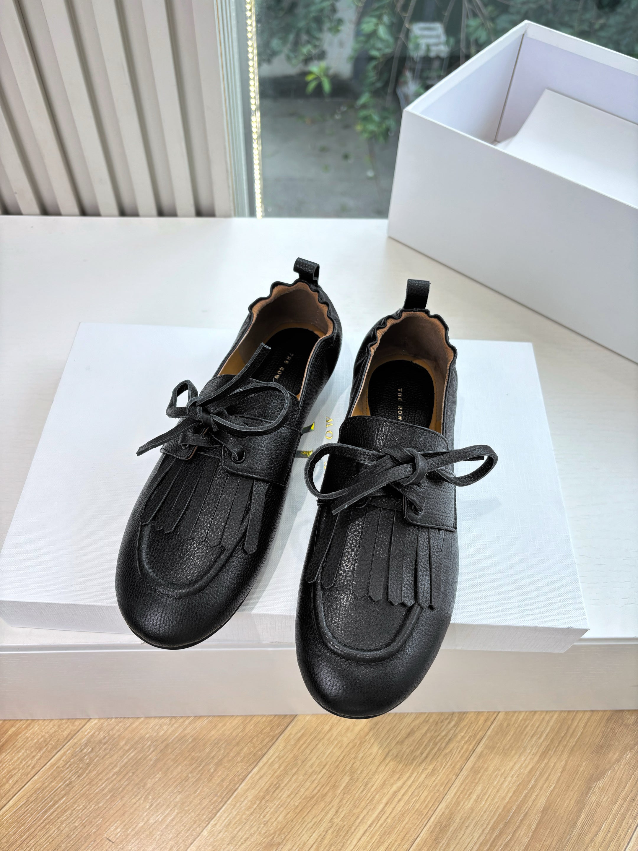 The Row 2025 Mary Jane Loafer Black Cowhide 549360